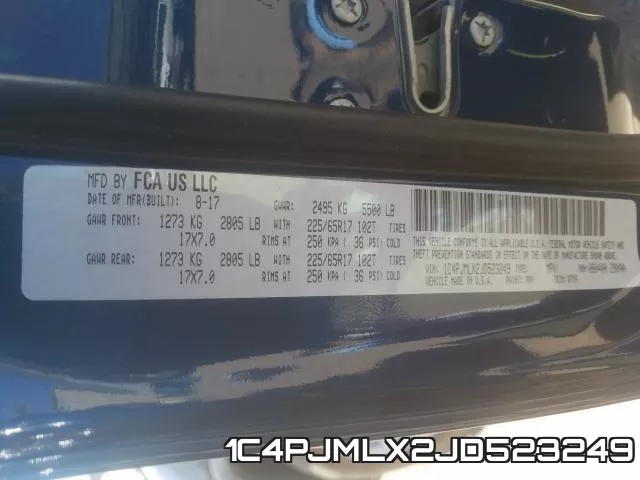1C4PJMLX2JD523249 фото 2