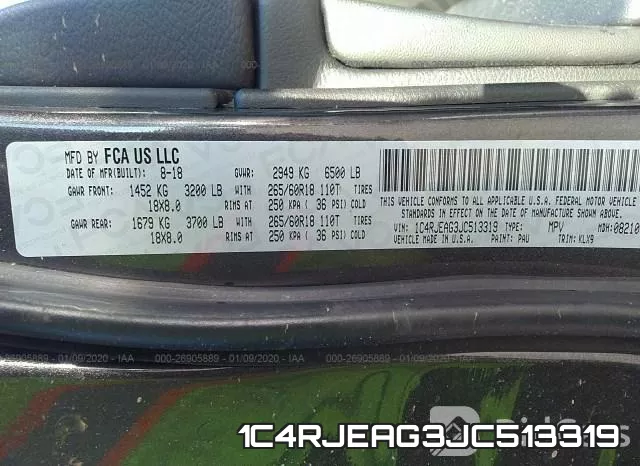 1C4RJEAG3JC513319 фото 10