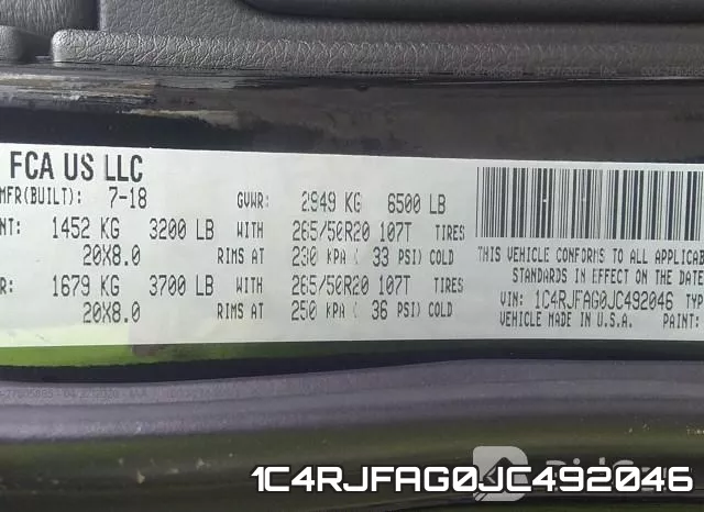 1C4RJFAG0JC492046 фото 10
