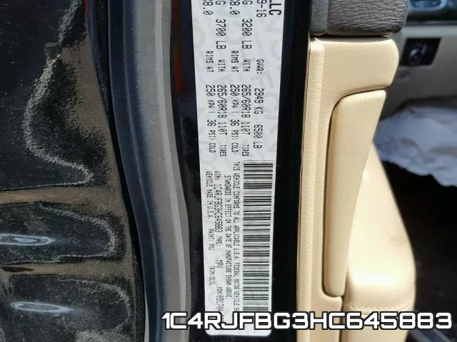 1C4RJFBG3HC645883 фото 2