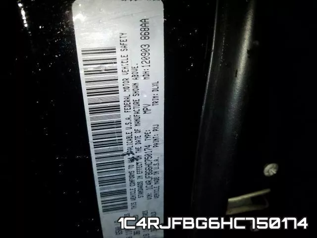 1C4RJFBG6HC750174 фото 2