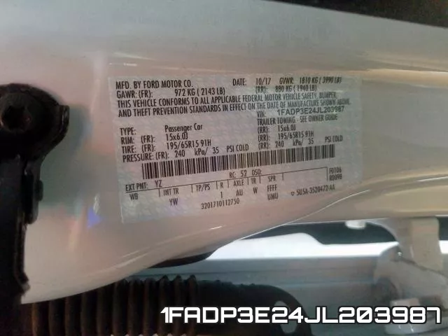 1FADP3E24JL203987 фото 2