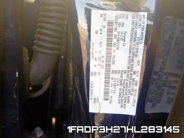 1FADP3H27HL283145 фото 2
