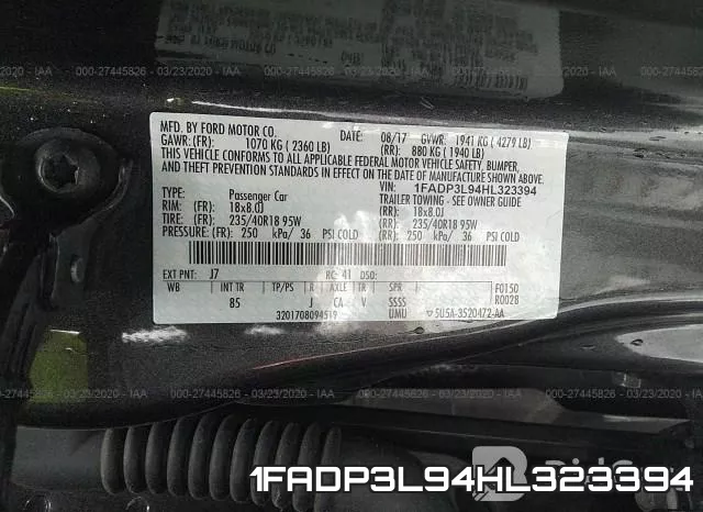 1FADP3L94HL323394 фото 10