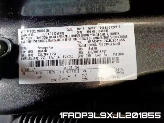 1FADP3L9XJL201855 фото 2