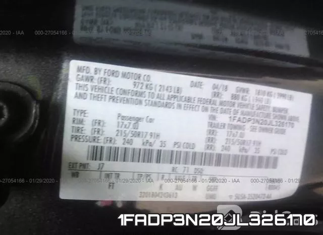 1FADP3N20JL326170 фото 10