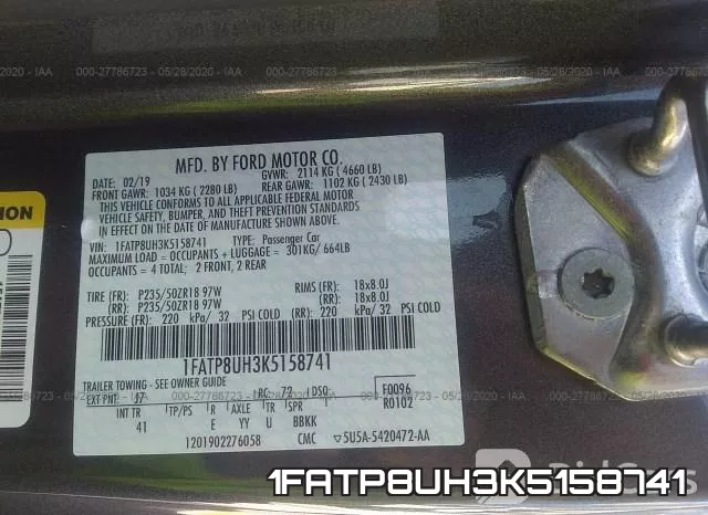 1FATP8UH3K5158741 фото 10