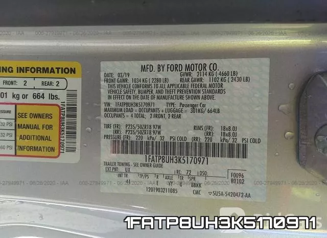 1FATP8UH3K5170971 фото 10