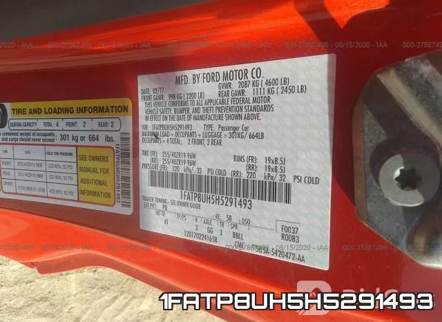 1FATP8UH5H5291493 фото 10