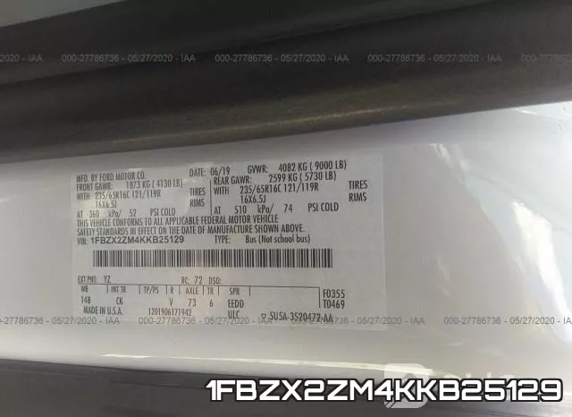 1FBZX2ZM4KKB25129 фото 10