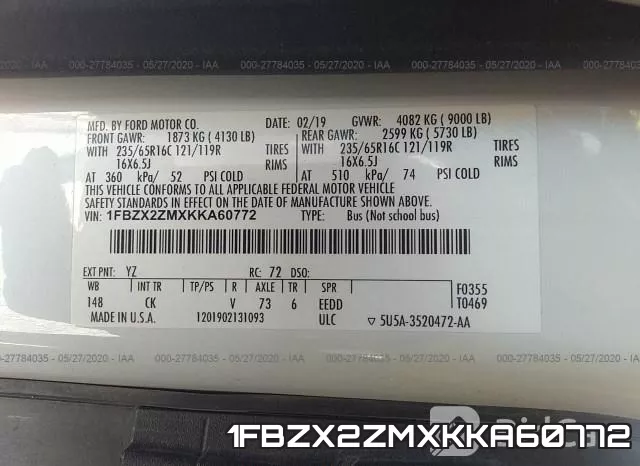1FBZX2ZMXKKA60772 фото 10