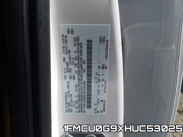 1FMCU0G9XHUC53025 фото 2