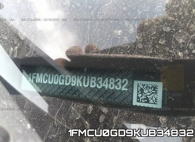 1FMCU0GD9KUB34832 фото 10