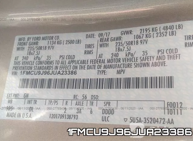 1FMCU9J96JUA23386 фото 10