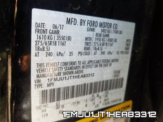 1FMJU1JT1HEA83312 фото 2