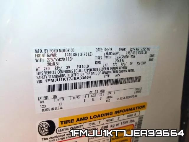 1FMJU1KT7JEA33664 фото 2