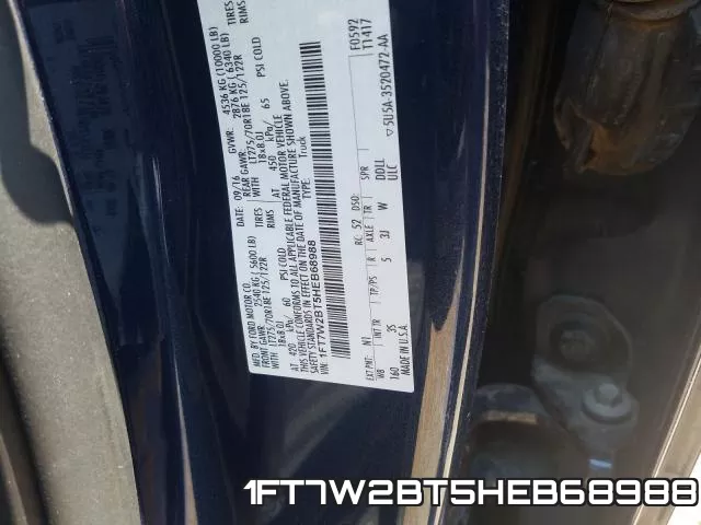 1FT7W2BT5HEB68988 фото 2