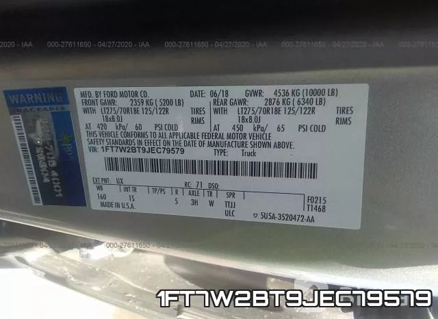 1FT7W2BT9JEC79579 фото 10