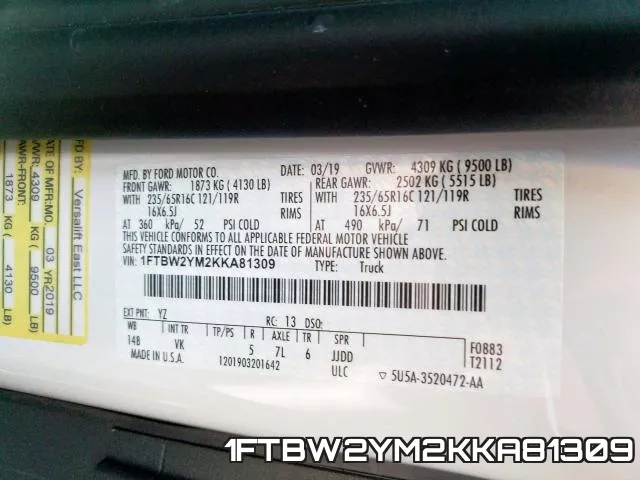 1FTBW2YM2KKA81309 фото 2