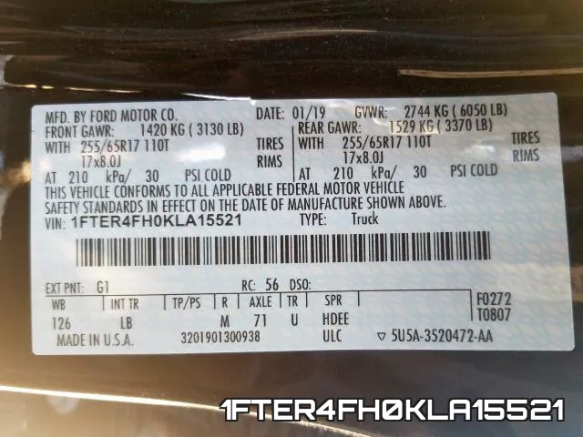 1FTER4FH0KLA15521 фото 2