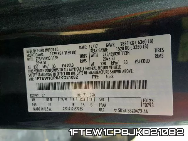 1FTEW1CP8JKD21082 фото 2