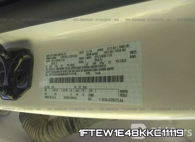 1FTEW1E48KKC11119 фото 10