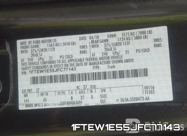 1FTEW1E55JFC77143 фото 10