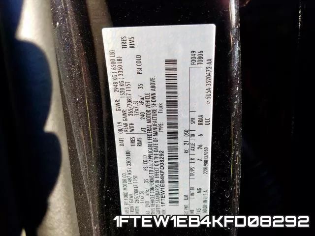 1FTEW1EB4KFD08292 фото 2