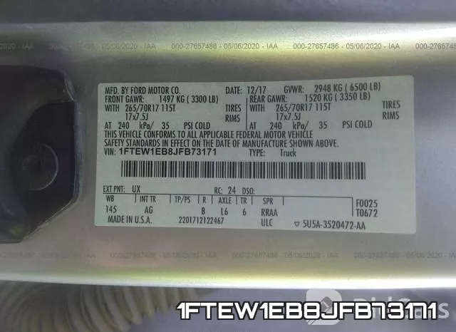 1FTEW1EB8JFB73171 фото 10
