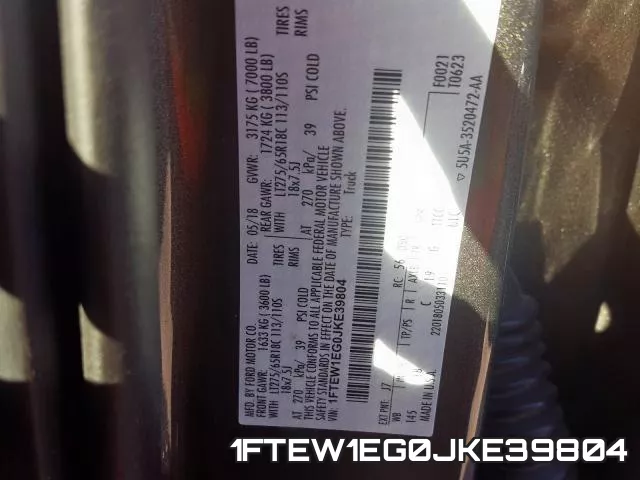 1FTEW1EG0JKE39804 фото 2