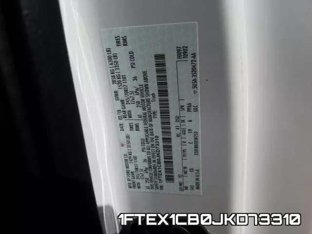 1FTEX1CB0JKD73310 фото 2