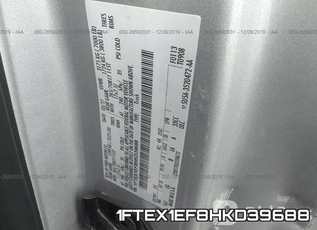 1FTEX1EF8HKD39688 фото 10