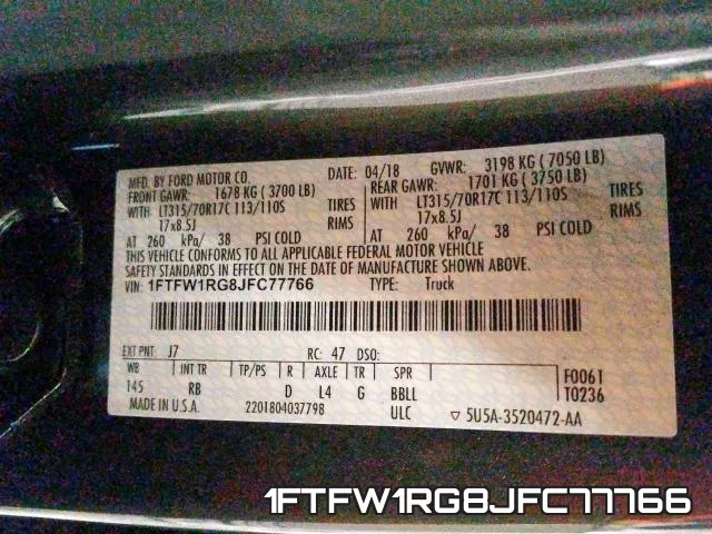 1FTFW1RG8JFC77766 фото 2