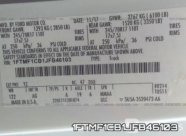 1FTMF1CB1JFB46103 фото 10
