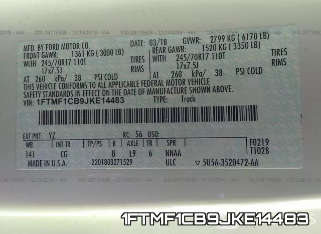 1FTMF1CB9JKE14483 фото 10