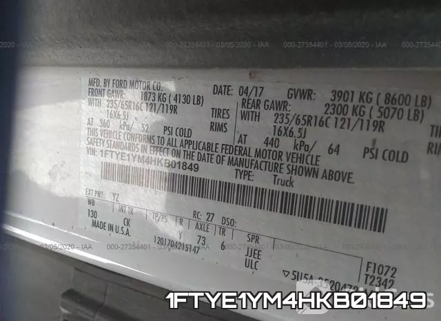 1FTYE1YM4HKB01849 фото 10