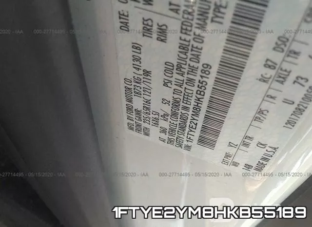 1FTYE2YM8HKB55189 фото 10