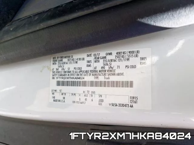 1FTYR2XM7HKA84024 фото 2
