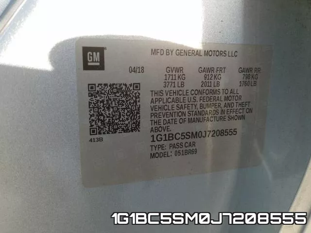 1G1BC5SM0J7208555 фото 2