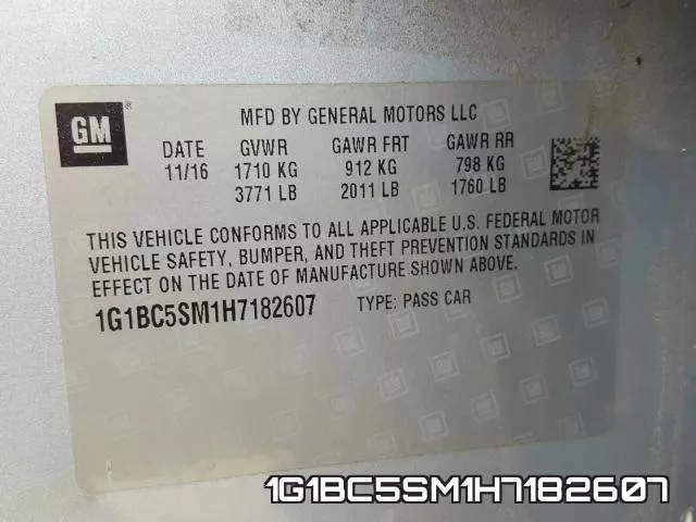 1G1BC5SM1H7182607 фото 2
