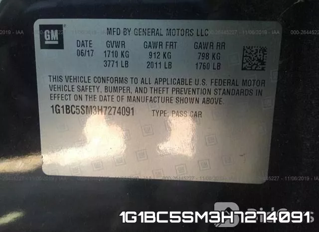 1G1BC5SM3H7274091 фото 10