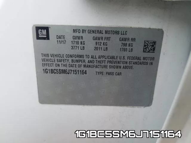 1G1BC5SM6J7151164 фото 2