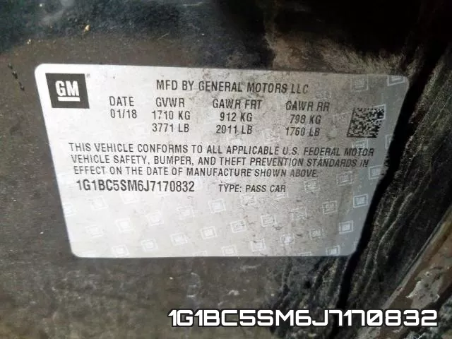 1G1BC5SM6J7170832 фото 2