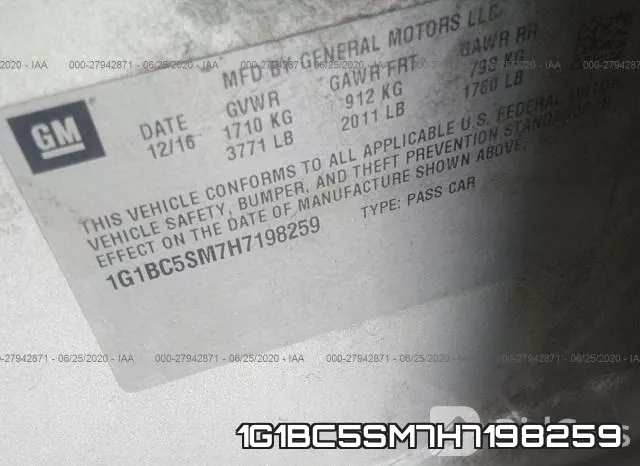 1G1BC5SM7H7198259 фото 10