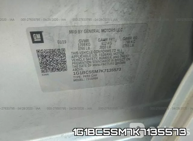 1G1BC5SM7K7135573 фото 10