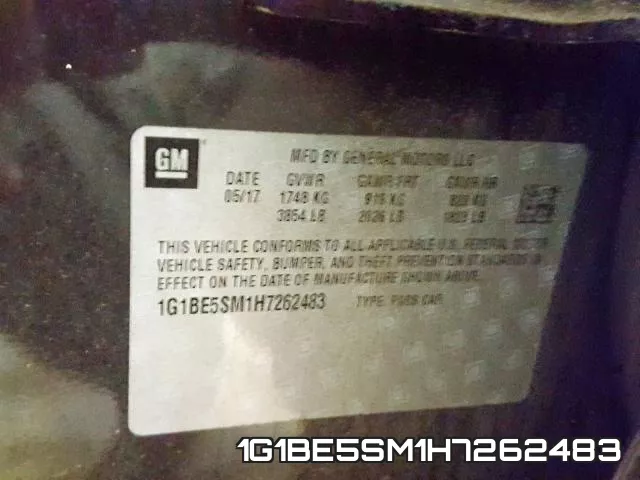 1G1BE5SM1H7262483 фото 2