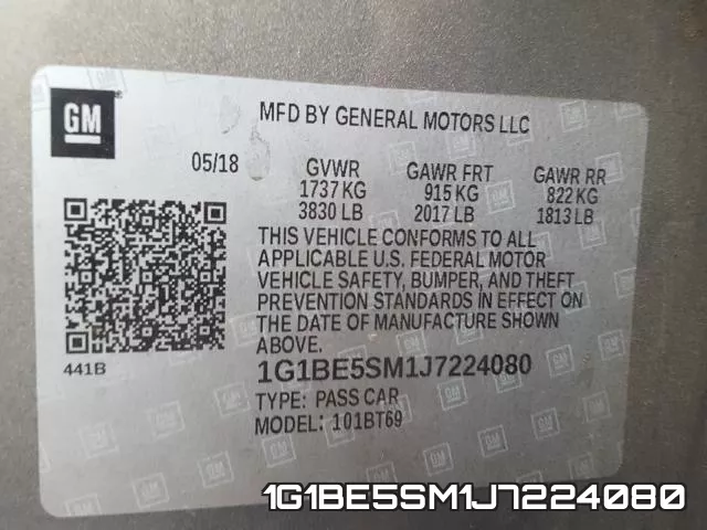 1G1BE5SM1J7224080 фото 2