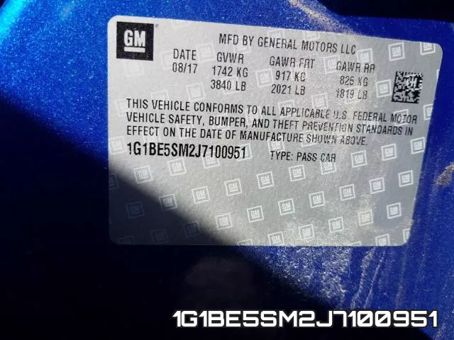 1G1BE5SM2J7100951 фото 2