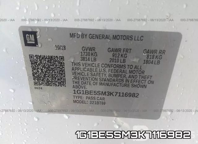 1G1BE5SM3K7116982 фото 10