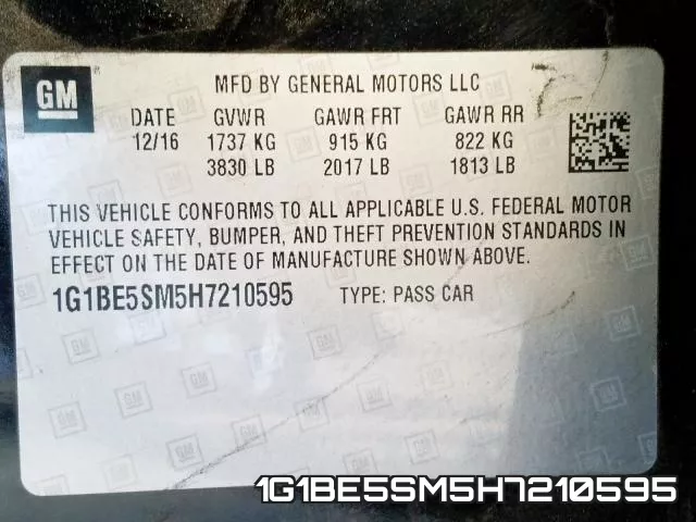 1G1BE5SM5H7210595 фото 2